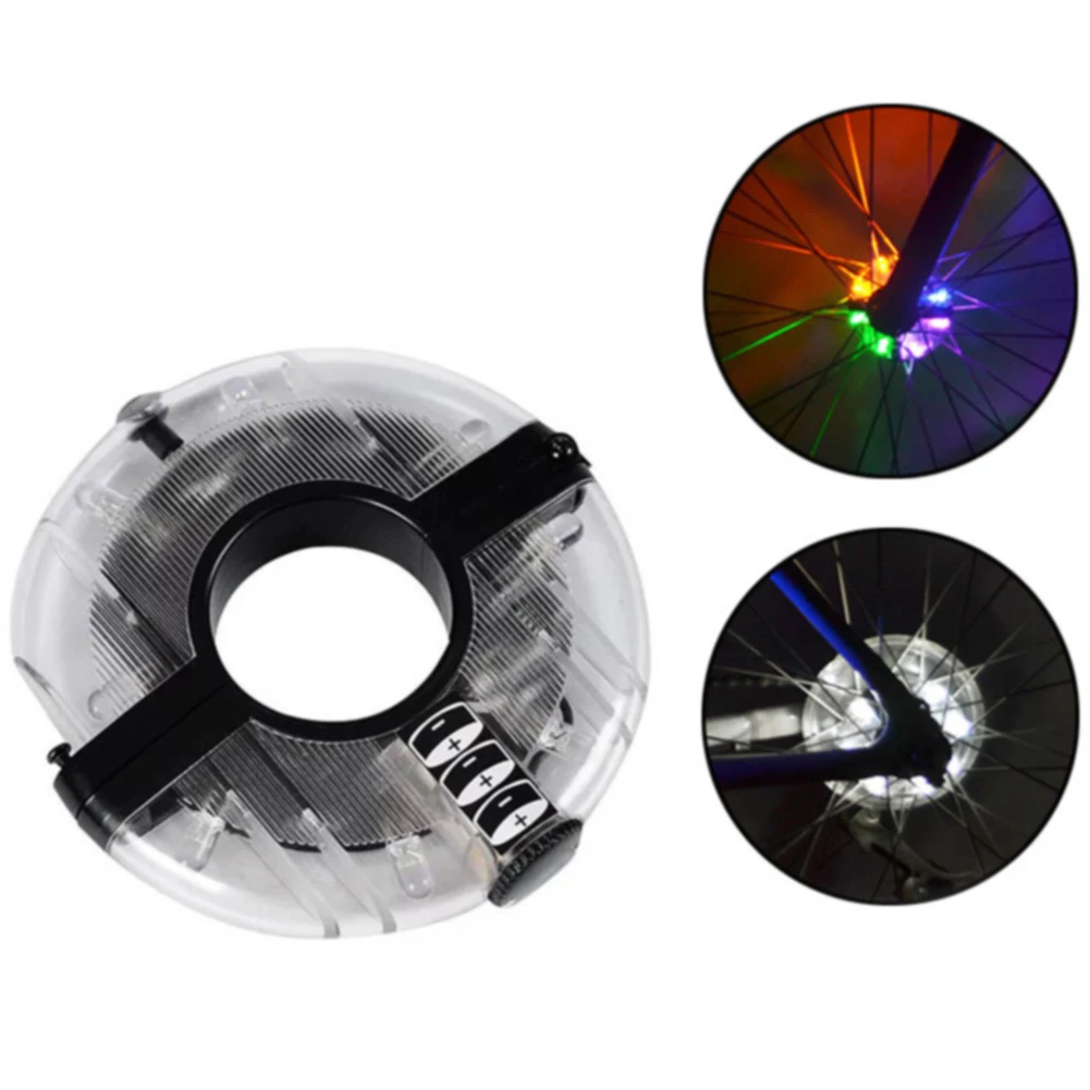 Tire Lamp Waterproof Colorful Motorcycle Spoke Light Led Warning ABS Wheel Decorative Flash Bike Safety 3 Mode Bicycle | Спорт и