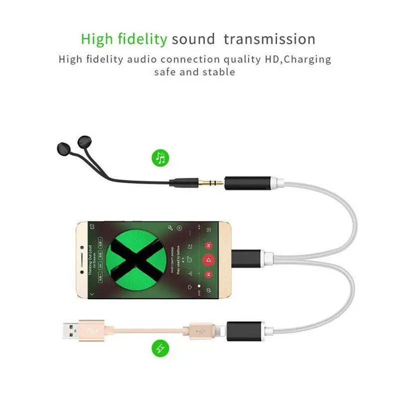 AHHROOU USB C кабель Type до 3 5 мм аудио разъем для наушников адаптер зарядки Letv 2/Xiaomi
