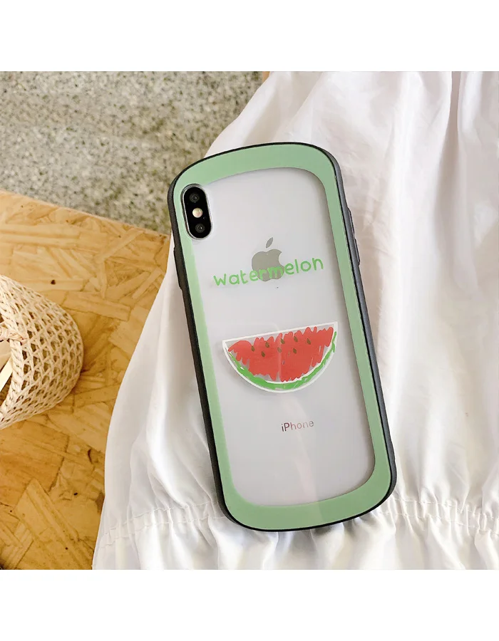 GlamPhone чехол Летний Фруктовый чехол для телефона для iPhone X XS Max XR Жесткий Чехол для iPhone 7 8 6 6s Plus чехол - Цвет: Watermelon