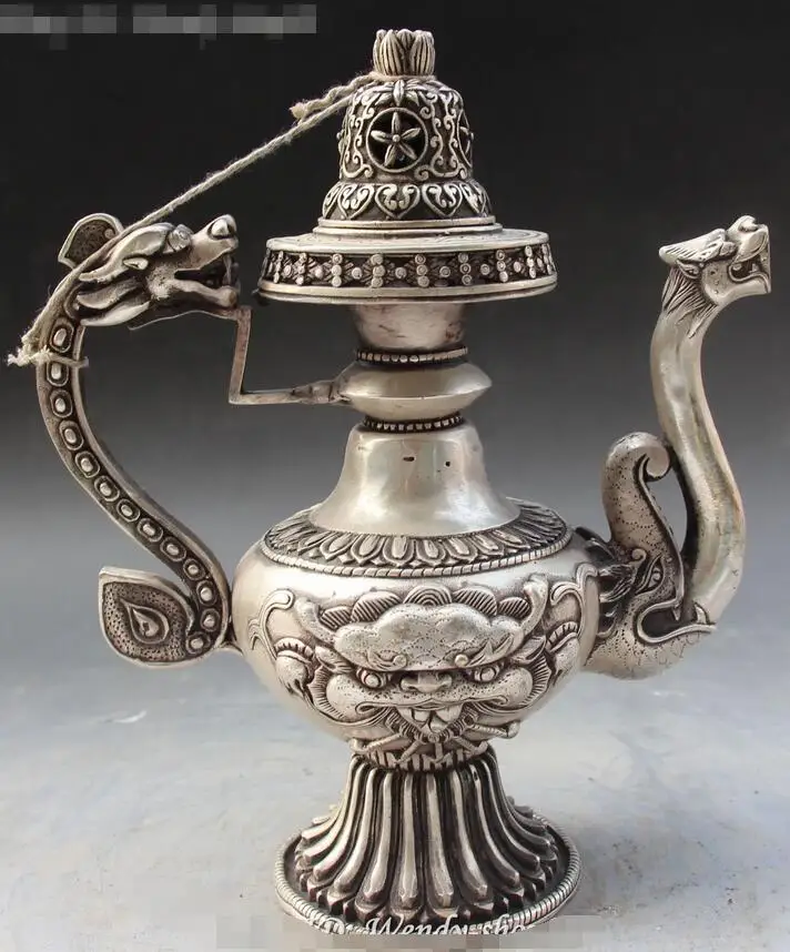 9 &quotСеребряная красная Крылатая Гаруда птица голова Орла Дракон ручка винный