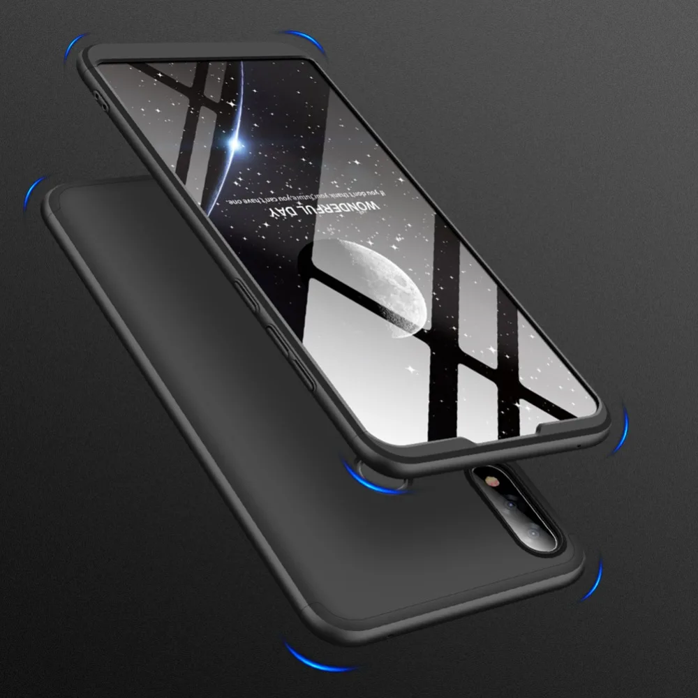 Закаленное стекло + чехол для Asus ZenFone Max Pro M2 ZB631KL ASUS_X01BD с полной задней крышкой на 360