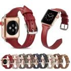 Ремешок для часов Apple Watch Series 1, 2, 3, 4, 5, кожаный, для iWatch 44, 40, 42, 38 мм