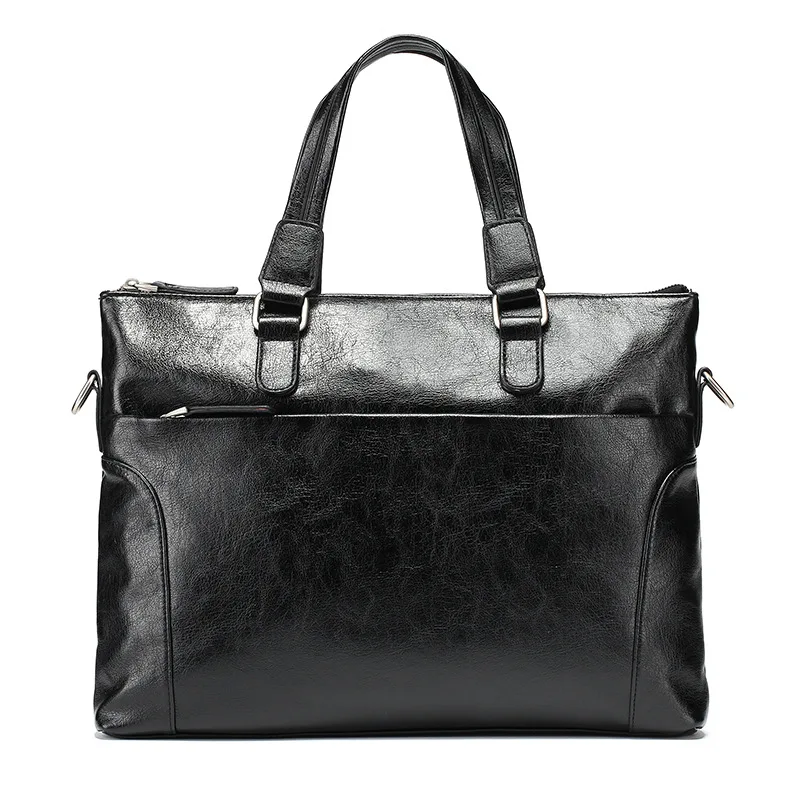 

2021 Luxury Brand Men Briefcase PU Leather Handbag Business Computer laptop bag Casual man Travel Shoulder Bags male Tote