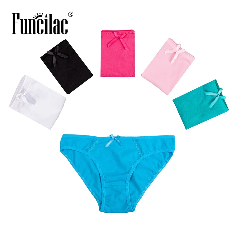 FUNCILAC женское белье хлопок милые трусики сексуальные стринги Femme дамское нижнее 5