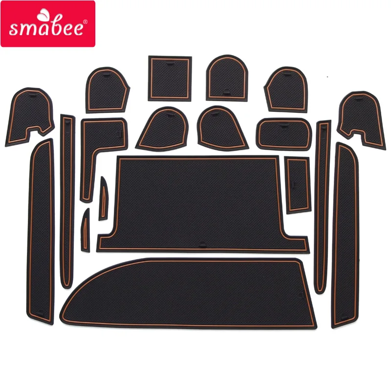 smabee Gate slot pad For TOYOTA VOXY NOAH 80 85 A series of 2015-2017 Interior Door Pad/Cup Dust mats Non-slip 19PCS red white |