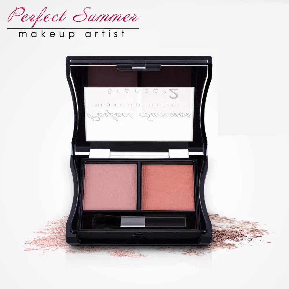 Идеальный летний лица Румяна Палитра порошок 2 Цвет/коробка Профессиональный