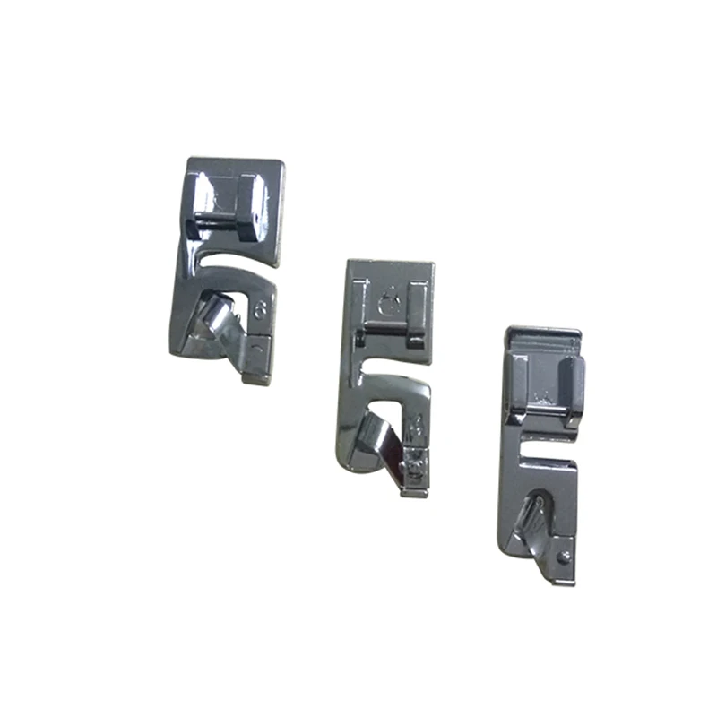 3 шт./компл. набор лапок для швейных машин металлические складные кромки