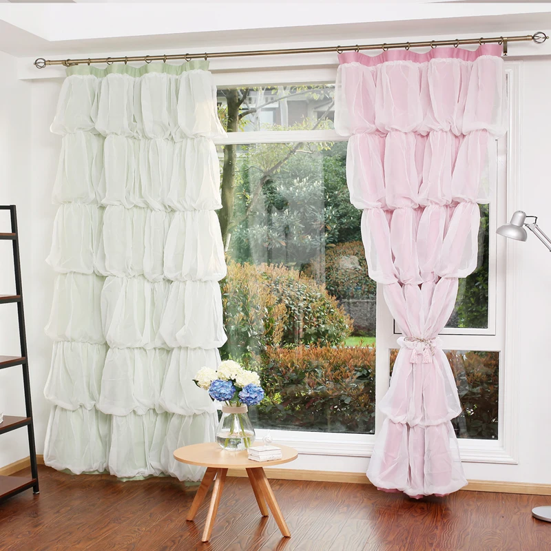 Пользовательские красивые занавески принцессы в корейском стиле для спальни