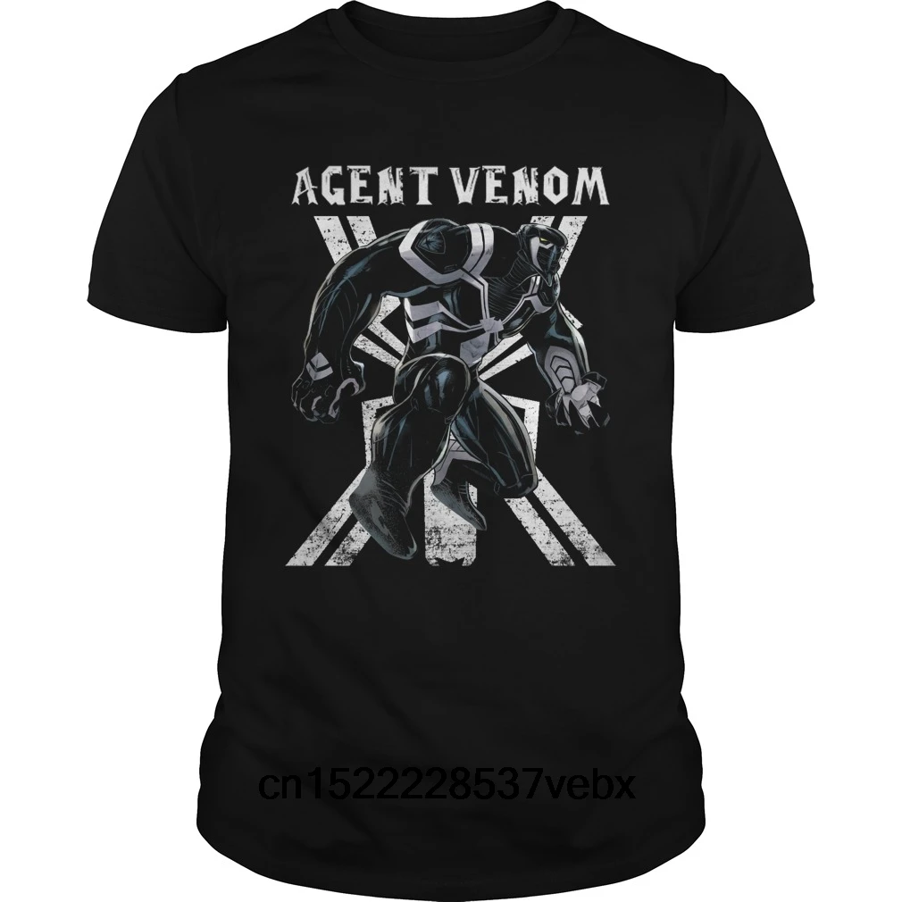 Забавные Для мужчин футболка женщин Новинка Футболка супер агент Venom крутая |