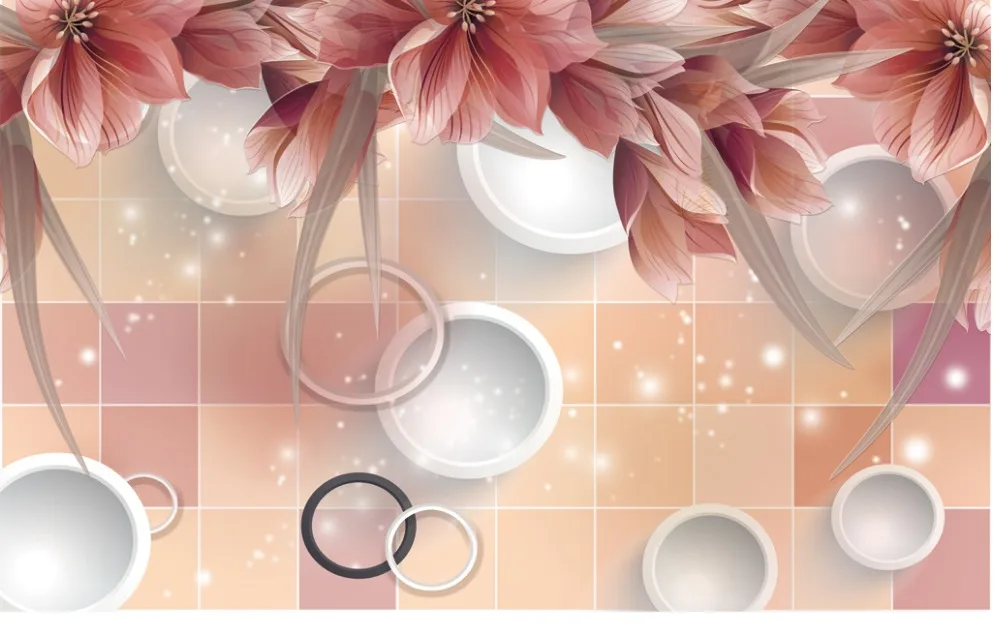 Фото занавески 3d Простые цветочные круглые для гостиной спальни оконные шторы