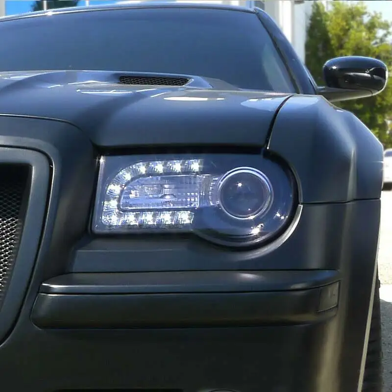 Бесплатная доставка светодиодный налобный фонарь Chrysler 300C с 2004 по 2010 год линзы