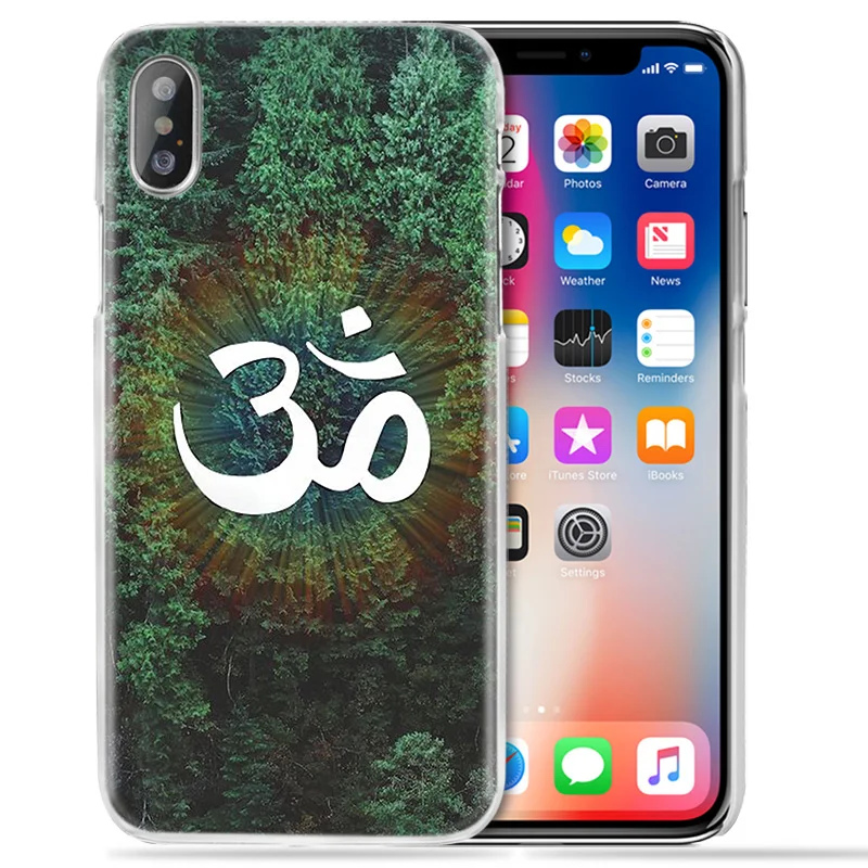 Чехол для телефона Aum Om Yoga ДЛЯ iPhone X, 6, 6 S, 7, 8 Plus, 5S, SE, 5, 4S, 4, 5c, прозрачный жесткий чехол из поликарбоната, пластиковый чехол, милый чехол для телефона