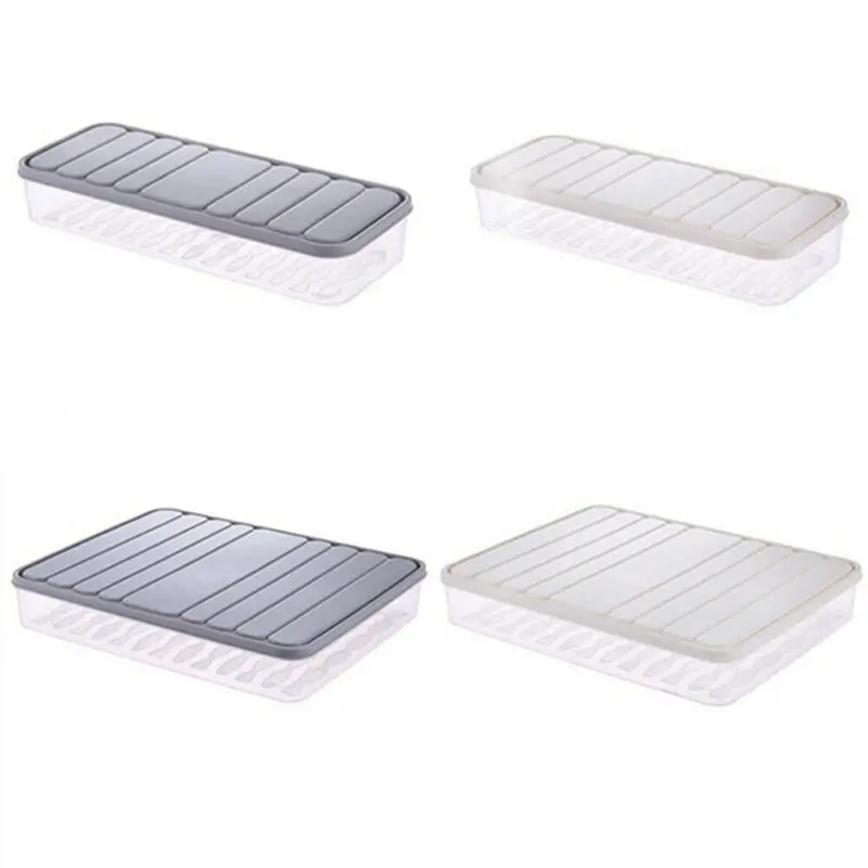 

Plastic Storage Bins Refrigerator Storage Box Food Storage Containers with Lid for Kitchen Fridge Cabinet Freezer Desk Organizer
