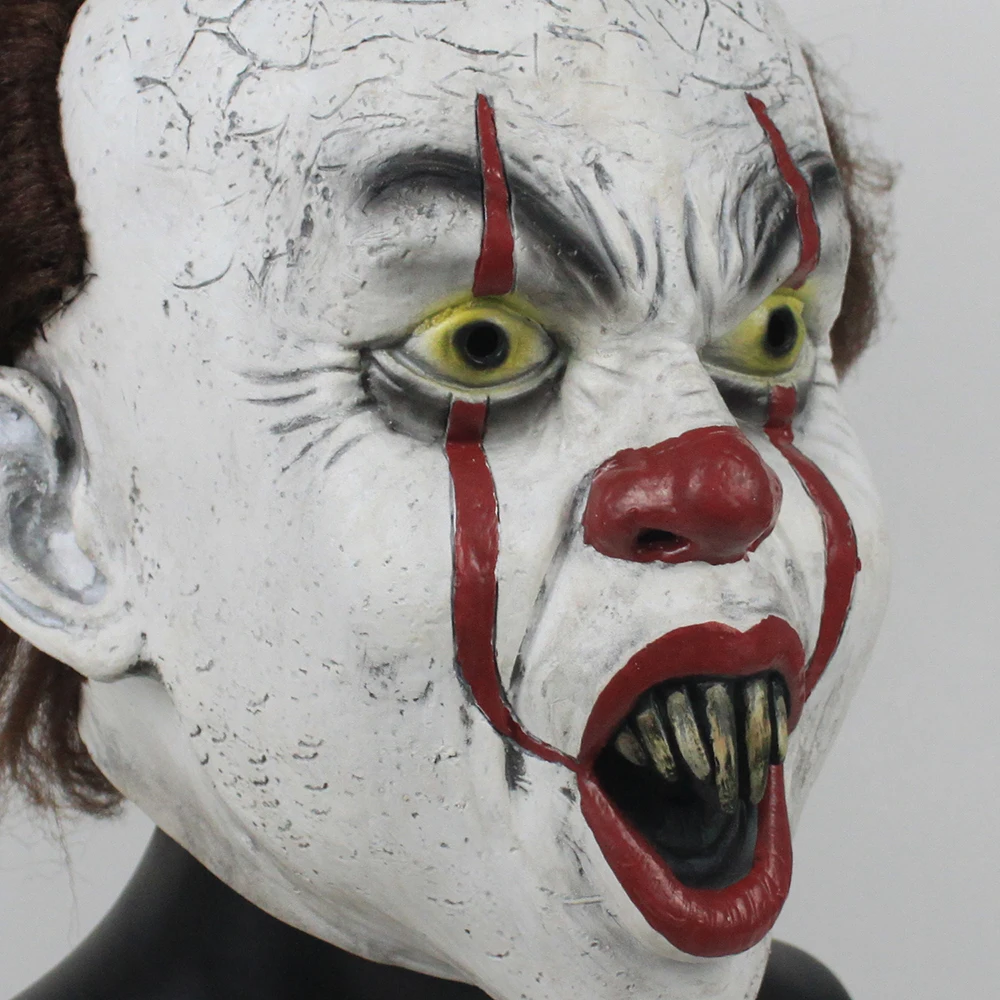Джокер Pennywise маска Косплэй латекс шлем Стивена Кинга это страшное Ужас маски