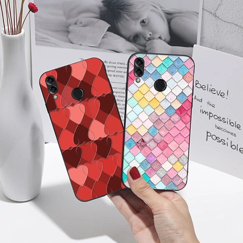Чехол с 3d изображением чешуи русалки для Huawei P9 P10 P20 Lite NOVA 3E гладкий в стиле ретро