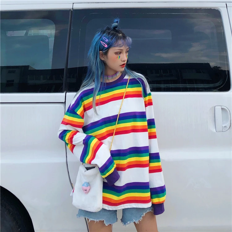 Уличная Женская одежда корейская мода брендовые футболки ulzzang Harajuku