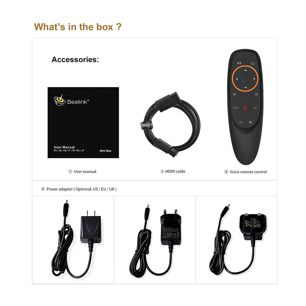 2019 Beelink GTmini Смарт Android 8 1 ТВ приставка Amlogic S905X2 2 4G голосовое дистанционное