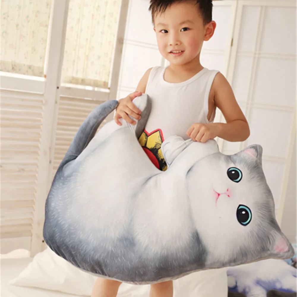 

Fancytrader Lovely Soft Cartoon 3D Simulated Cat Plush Toy Big Stuffed Anime Cats Realistic Animal Pillow Cushion 100cm 39inch