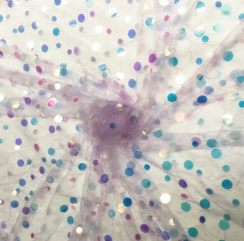 100*130cm Sequin Fabric Sparkly Dot Mesh for Dresses Performance Fahion Clothing | Дом и сад