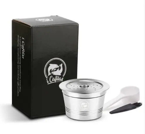 1Caffitaly ICafilas, многоразовые капсулы из нержавеющей стали Crema, фильтры для кофе, ложка для трамбовки, для кофемашины с рубином, Tchibo, Cafeteira, эспрессо - Цвет: 1Caffitaly