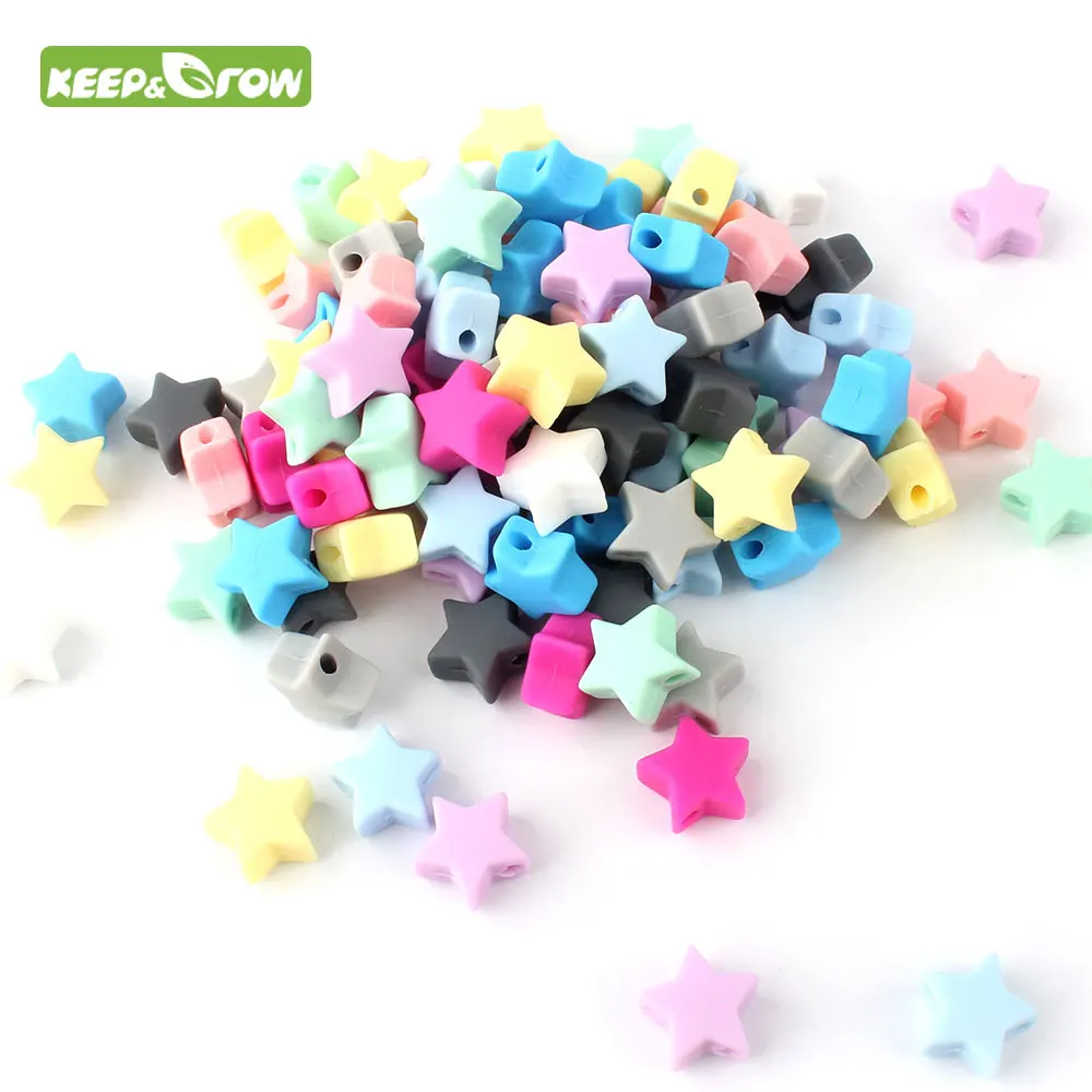 Силиконовые Шарики KEEP & GROW 14 мм 10 шт. звездочки Пищевая силиконовая продукция для
