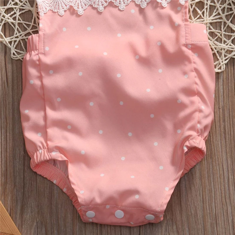 

2pcs Set Newborn Toddler Baby Girl Lace Floral Backless Bodysuit Jumpsuit Sunsuit Outfits Summer Bodysuits Clothes Girls