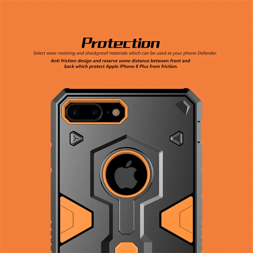 Чехол для iphone 7 8+ Plus, чехол из натуральной кожи Nillkin Defender 2, роскошный чехол из ТПУ+ поликарбоната, защитная задняя панель для телефона, чехол для iphone 8 7 Plus