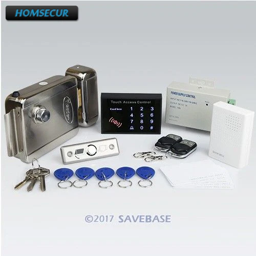 HOMSECUR DIY RFID система контроля доступа комплект + электронный замок 2 пульта