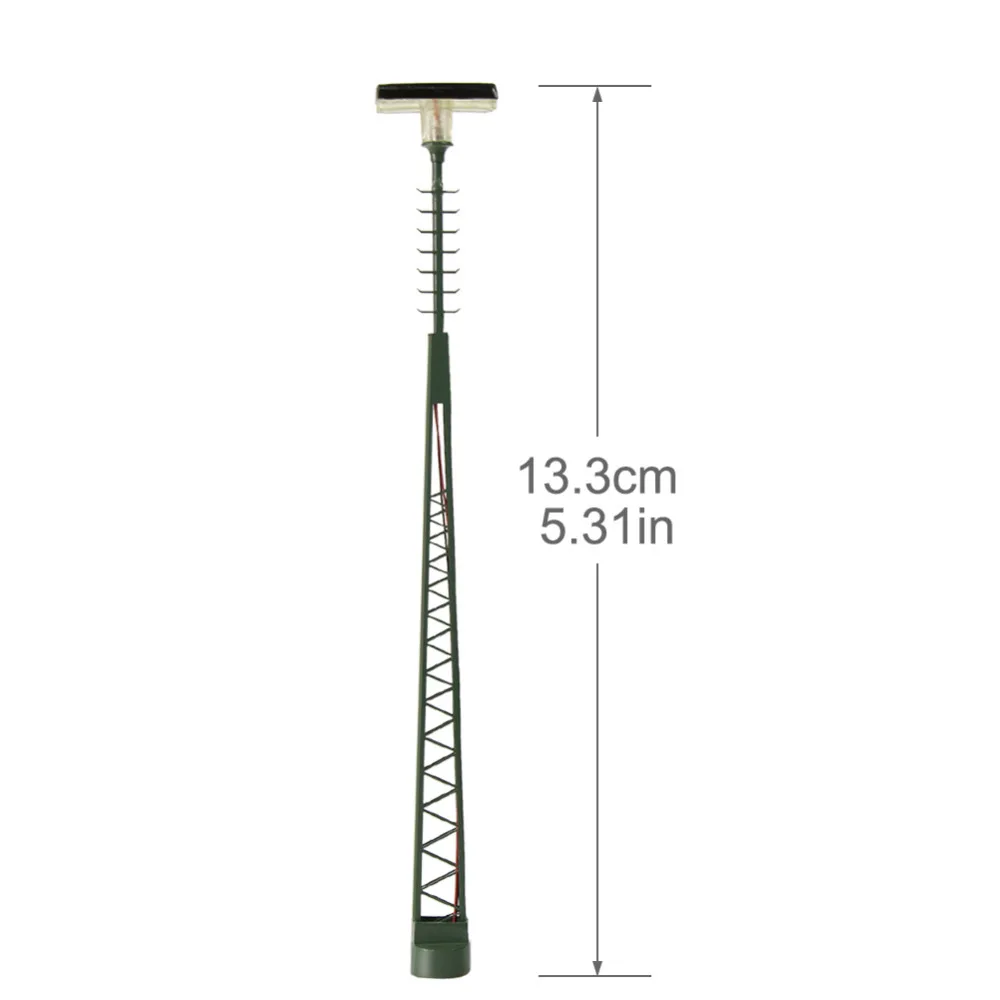 3 шт. HO Scale Lamp пост. Тока 13 см 1:87 уличное освещение Модель со светодиодами для