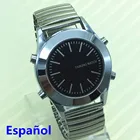 Испанские говорящие часы для слепых людей или с нарушением зрения с будильником кварцевые часы