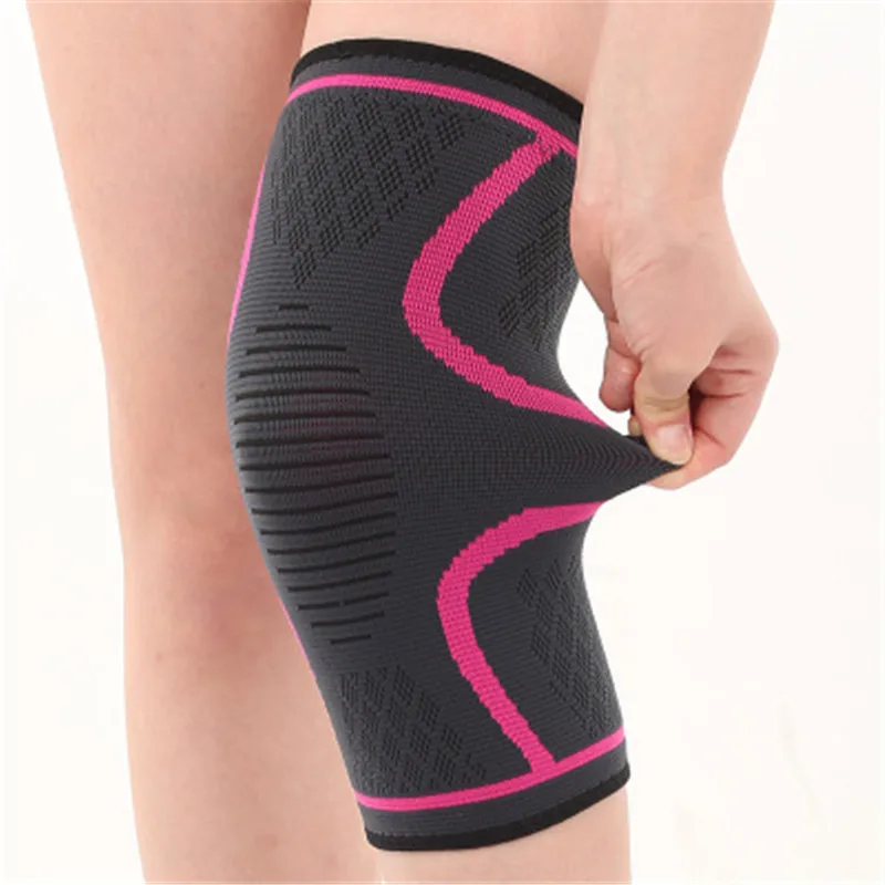 Fitness Running Cycling Knee Support Braces High Elastic Nylon Sport Compression Basketball Knee Pad Sleeve for Men Plus Size XL