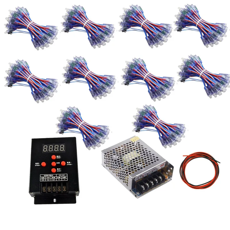 Светодиодный пиксельный WS2811 модуль 12 мм IP68 RGB рассеянный адресный для буквенного