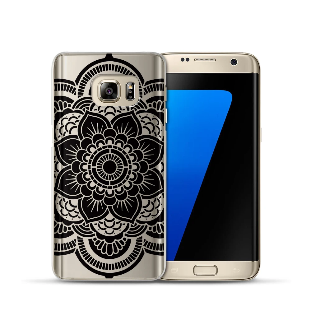 Floral Lace Mandala Case For Coque Samsung Galaxy S6 S7 Edge S8 S9 Plus J2 Prime J3 J5 J7 A3 A5 A7 15 2016 2017 Note 8 Cover |