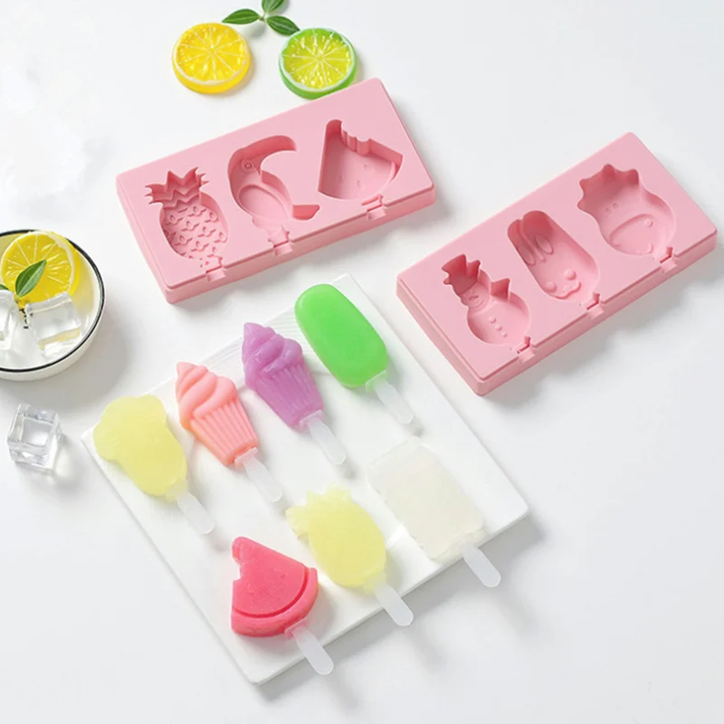 Золотая форма для мороженого силиконовая с крышкой DIY льда многоразовыми