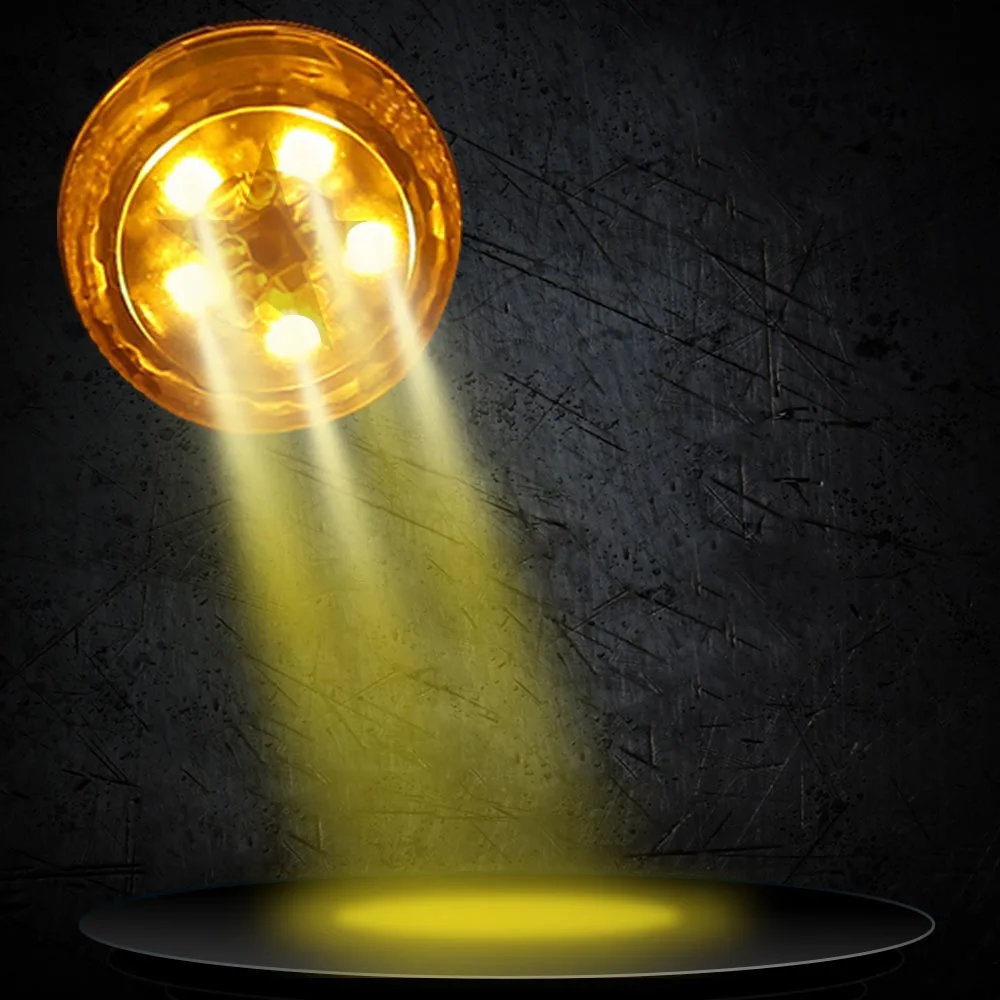 1pc 5LEDs Yellow Беспроводной светодиодный Предупреждение льный фонарь для открывания двери автомобиля, магнитная вспышка, стробоскоп, сигнальные огни, 3/5 светодиодный s Красный, защита от столкновения сзади - Испускаемый цвет: 1pc 5LEDs Yellow