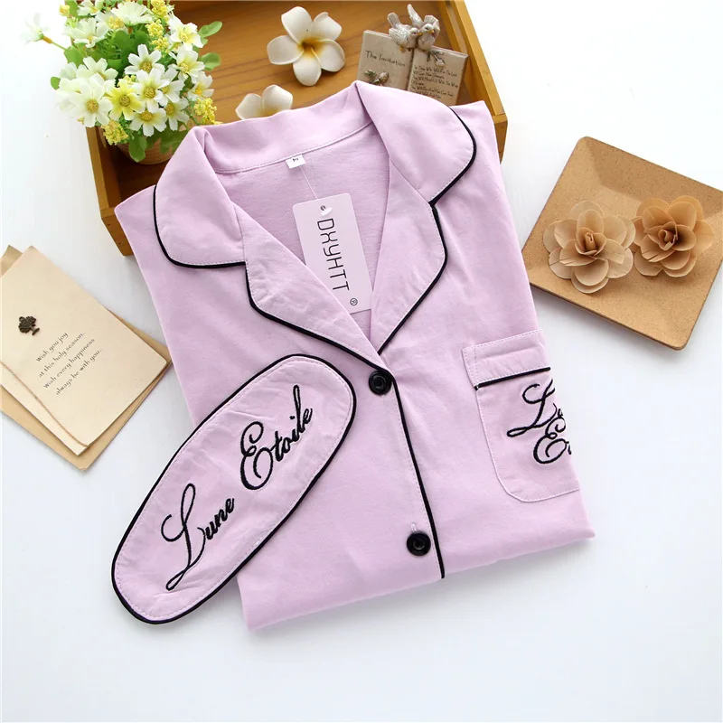 Purple cotton Весенние женские халаты, одежда для сна, хлопковая длинная ночная рубашка с вышитыми буквами, вязаный однотонный халат, халат, Batas De Dormir Mujer - Цвет: Purple cotton