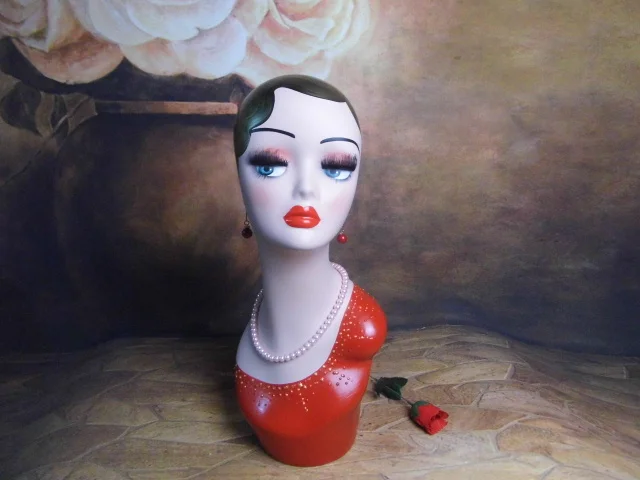 Женский манекен из стекловолокна головной убор Винтаж головы бюст|head bust|mannequin