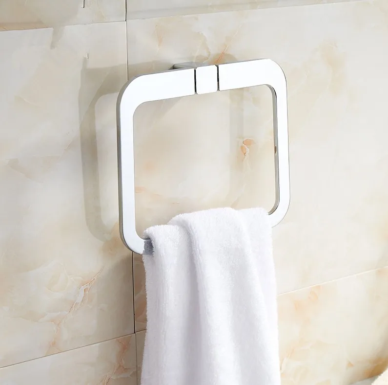 Аксессуары для ванной комнаты 2016, современное кольцо для полотенец с хромированной отделкой из нержавеющей стали, креативный дизайн с наст... от AliExpress WW