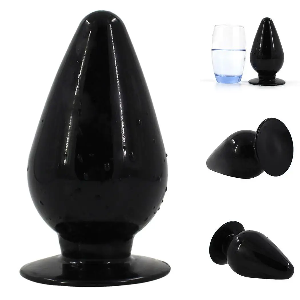 New TPE Butt Plug Anal Toy Black Purple Massager Stimulation Sex Toys |