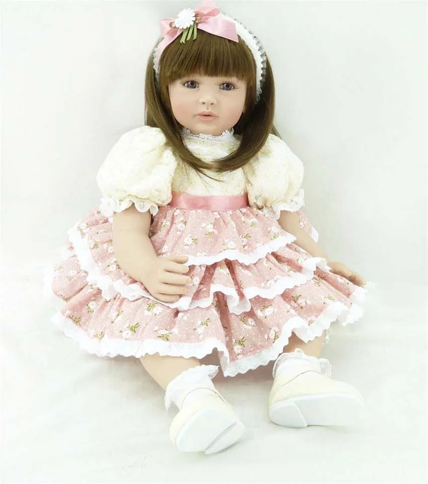 Boneca Bebe Reborn Girl 60 см для маленьких принцесс с большими глазами нетоксичный хлопок