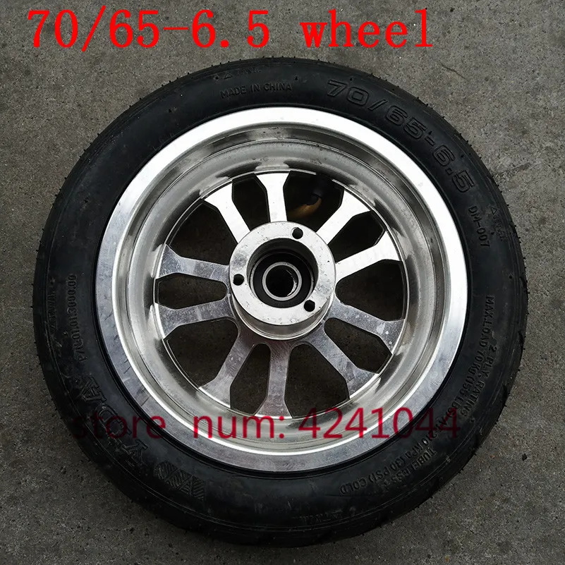 

10 inch Scooter wheels 70/65-6.5 Tubeless Wheel Tires Vacuum Tyre with alloy rim for Electric Scooter Accessory 10x3.0-6.5 tire