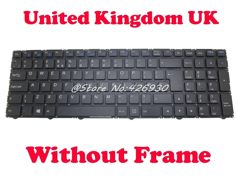 Клавиатура UK US TR SW для CLEVO W950AU W950KL W950SU2 W952AU W955AUQ W951UK W955JU W955SUY W970KLQ W970SUW W970TUQ1 WA50SCQ1