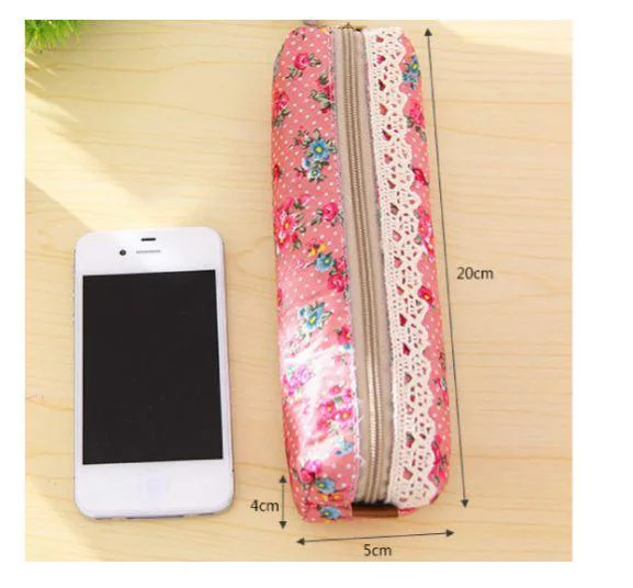 Винтажный цветочный кружевной чехол карандаш с цветочным рисунком косметичка