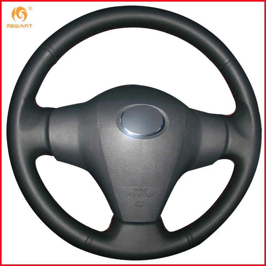 MEWANT черный чехол рулевого колеса автомобиля из натуральной кожи для Toyota Yaris Vios RAV4