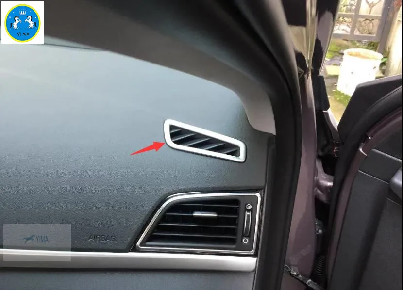 

Lapetus Car Styling Front Side Air Conditioning Outlet Vent Frame Cover Trim 2 Pcs Fit For Hyundai Elantra Sedan 2016 2017 ABS