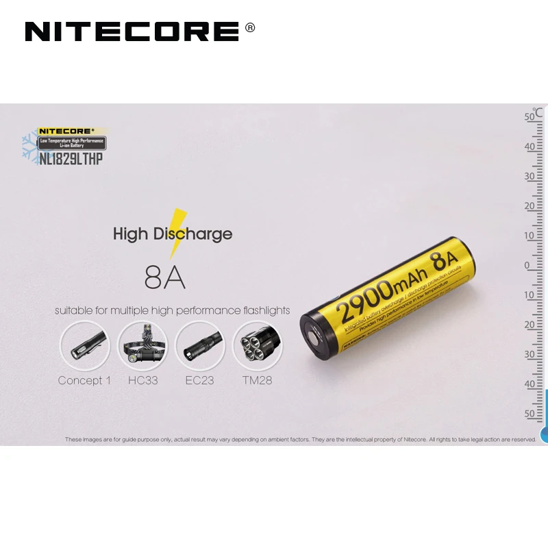Горячая распродажа Nitecore NL1829LTHP 2900mAh 8A низкотемпературный высокопроизводительный