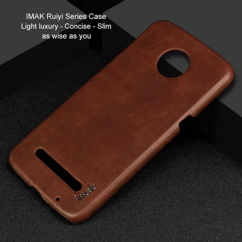 IMAK Ruiyi серия роскошный чехол из искусственной кожи для Motorola Moto Z3 Play жесткий