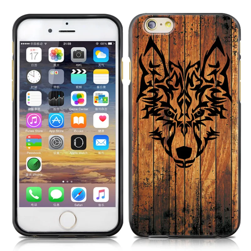 4 Ретро Чехол для резьбы по дереву для iPhone 5 5S 6 6s 6 plus 7 7 plus 8 8 plus x TPU силиконовый чехол для задней панели - Цвет: 4