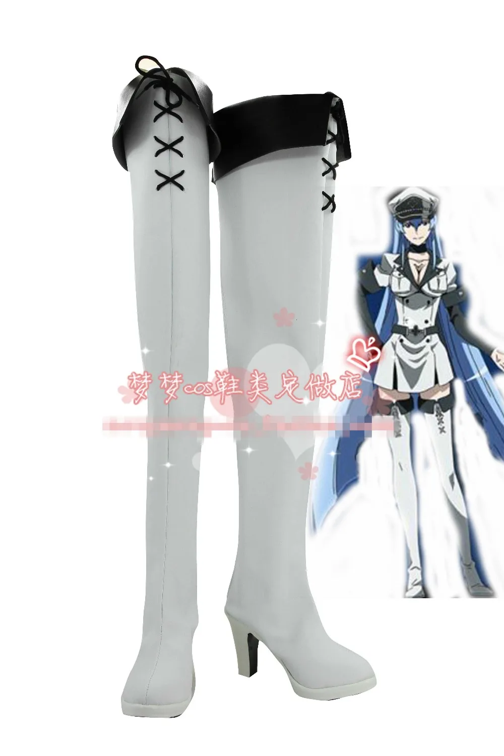 Бесплатная доставка Akame ga Kill Esdeath обувь для костюмированной вечеринки линейка