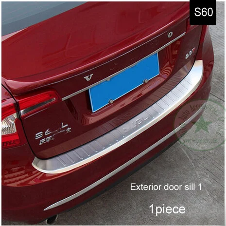 Защита заднего бампера для задней двери защита багажника VOLVO S60 S60L S60R нержавеющая
